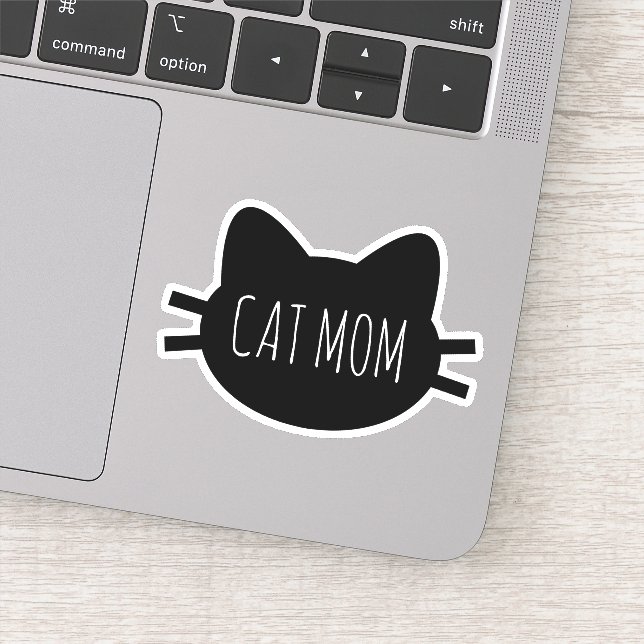 CAT MOM Vinyl Cut Custom Sticker (Detail)