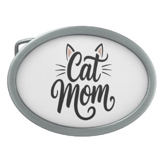 Cat Mom Whiskers and Ears Belt Buckle