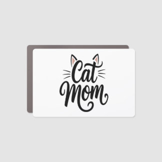 Cat Mom Whiskers and Ears Car Magnet