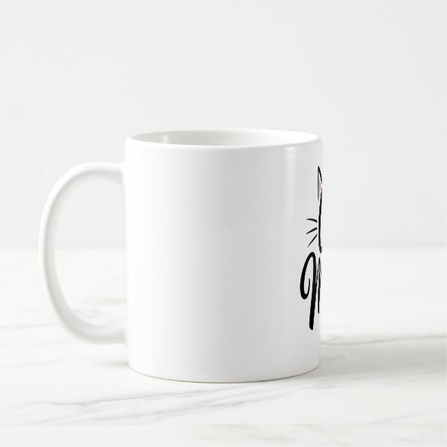 Cat Mom Whiskers and Ears Coffee Mug (Left)