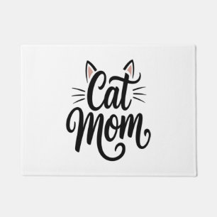 Cat Mom Whiskers and Ears Doormat