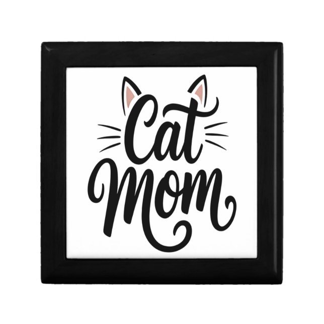 Cat Mom Whiskers and Ears Gift Box (Front)