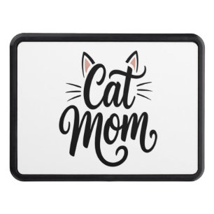 Cat Mom Whiskers and Ears Hitch Cover