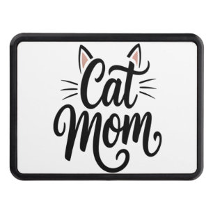Cat Mom Whiskers and Ears Hitch Cover