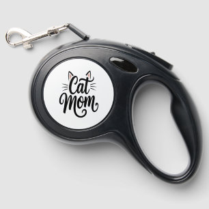 Cat Mom Whiskers and Ears Retractable Pet Leash