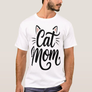 Cat Mom Whiskers and Ears T-Shirt