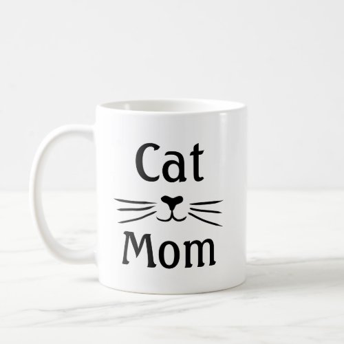 Cat Mom Whiskers Kitten Coffee Mug