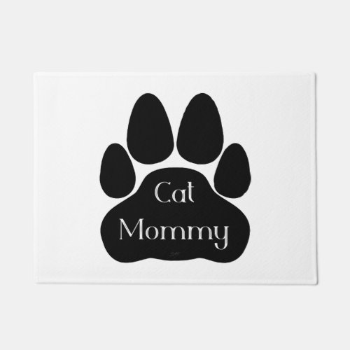 Cat mommy cat lovers cat momblack cat cute cat doormat