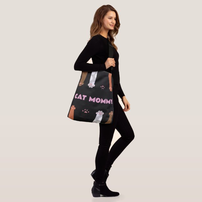 Cat Mommy Crossbody Bag (On Model)
