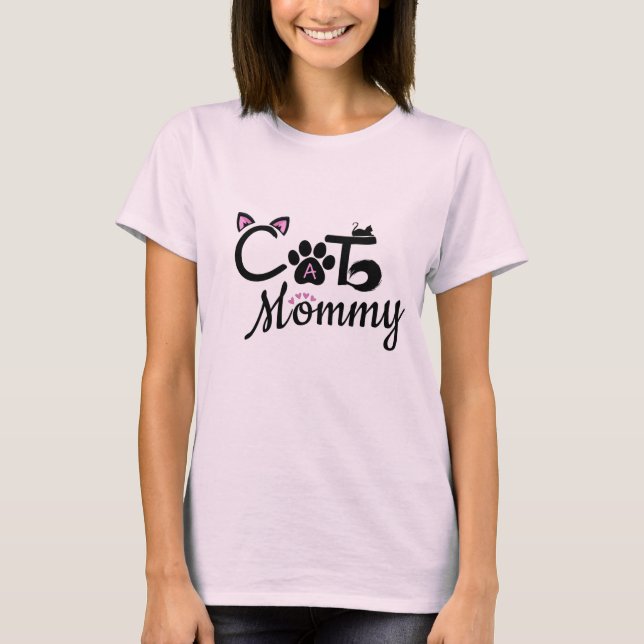 Cat Mommy Cute T-Shirt (Front)