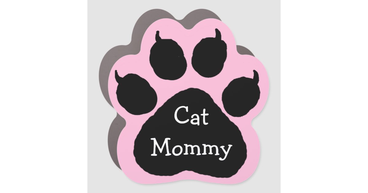 Cat Mommy Paw Print Car Zazzle