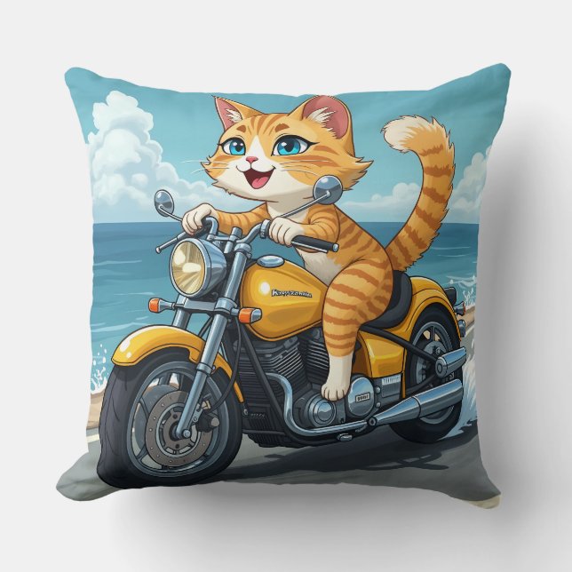Cat momy  throw pillow (Front)