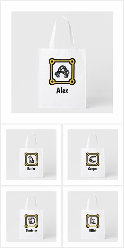 Cat Monogram in Golden Frame