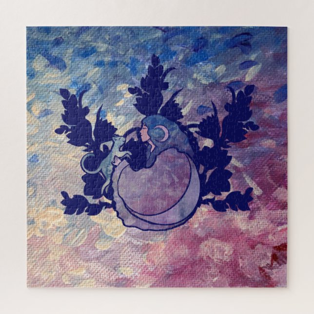 Cat Moon Goddess Jigsaw Puzzle (Vertical)