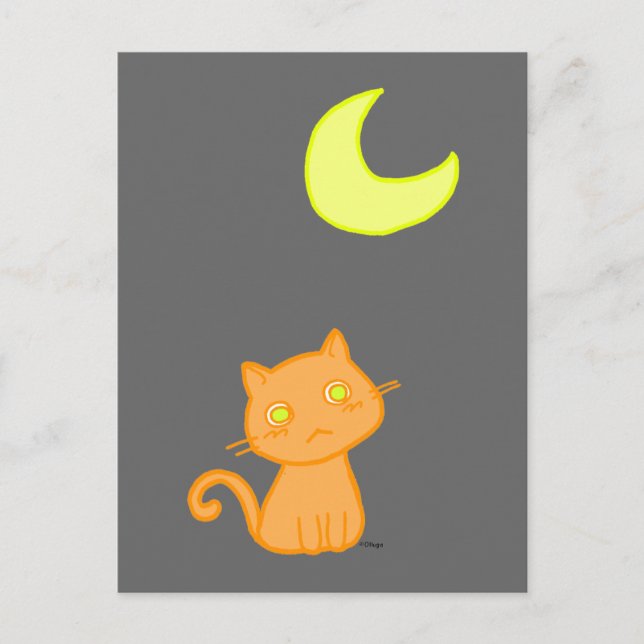 Cat Moon Postcard (Front)