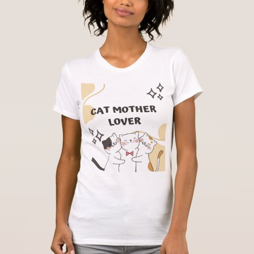 Cat mother coffe lover T_Shirt