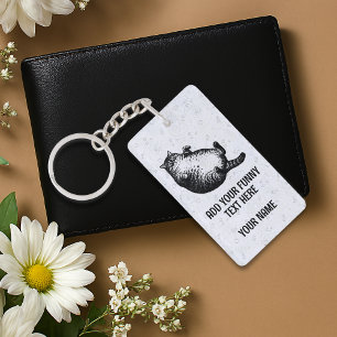 Cat Mother I Am But Skin and Bones For Cat Lover Keychain