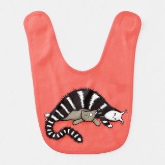 Cat Mother Protects Her Cute Kitty Baby Bib