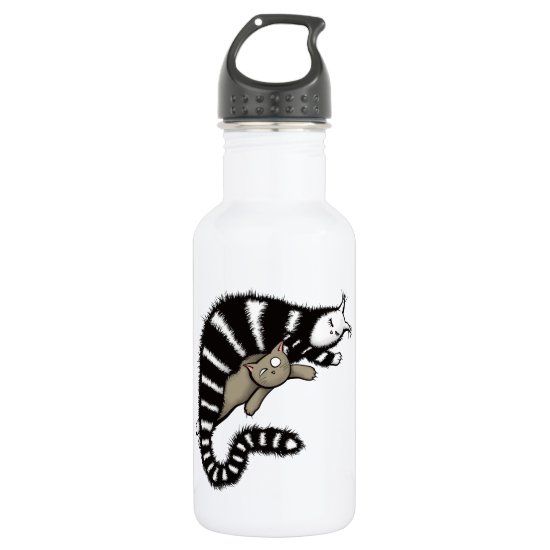 Cat Mother Protects Her Cute Kitty Kid Stainless Steel Water Bottle