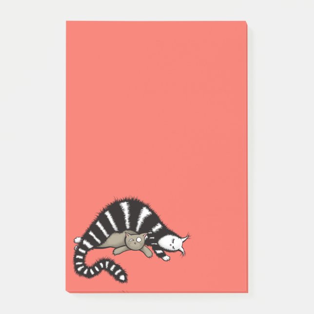 Cat Mother Protects Her Cute Kitty Post-it Notes (Front)