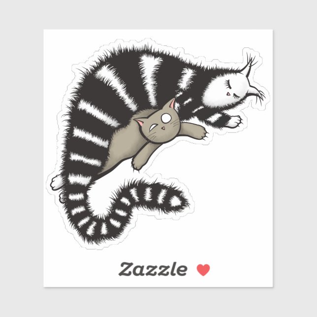 Cat Mother Protects Her Cute Kitty Sticker (Sheet)