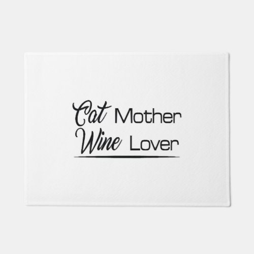 Cat mother wine lover    doormat