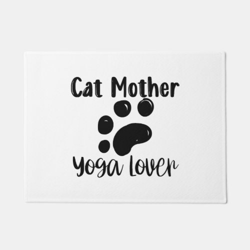 Cat Mother Yoga Lover Doormat