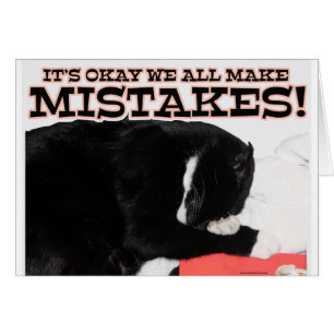 Cat Motivation We All Make Mistakes Photo Cards