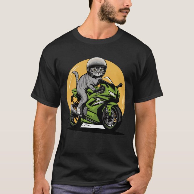 cat moto T-Shirt (Front)