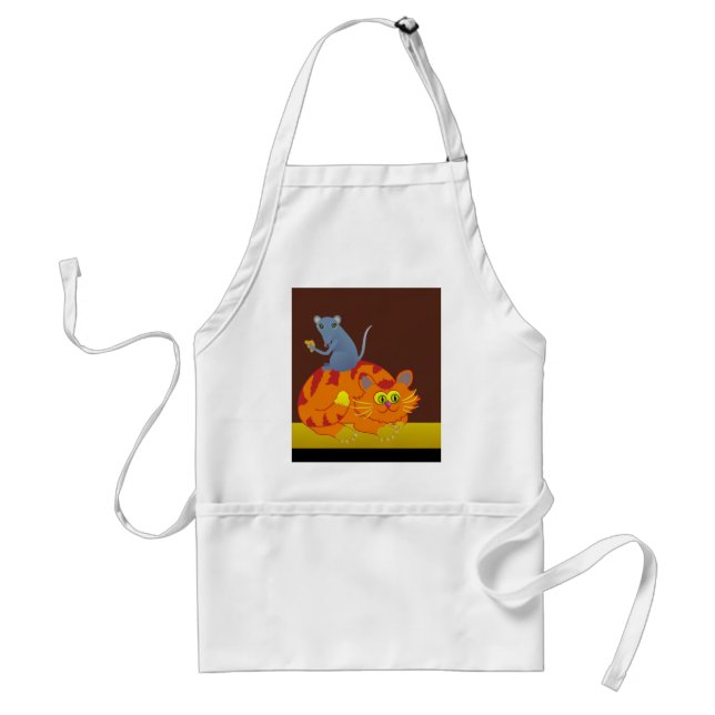 Cat & Mouse Adult Apron (Front)
