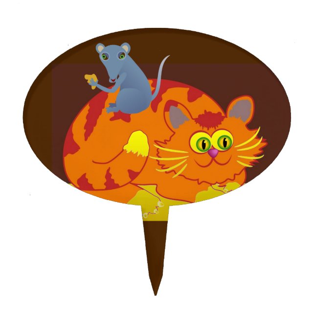 Cat & Mouse Cake Topper (Front)