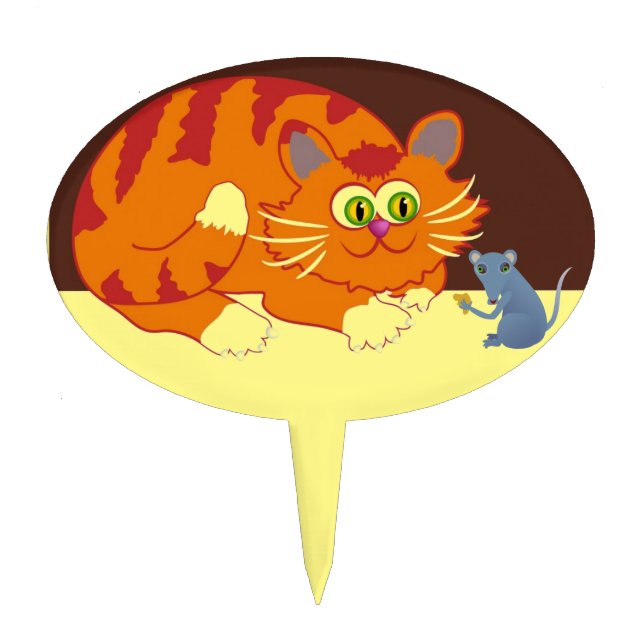 Cat & Mouse Cake Topper (Front)