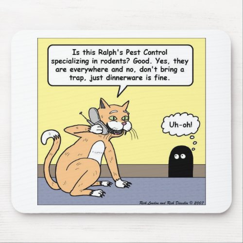 Cat  Mouse Dinnerware Funny Cartoon Gifts  Tees Mouse Pad