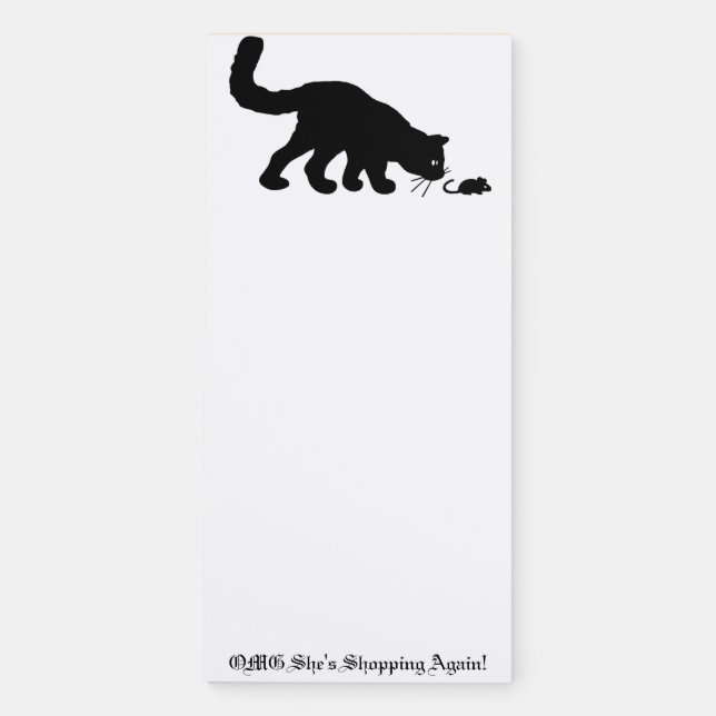 Cat & Mouse Magnetic Notepad (Front)