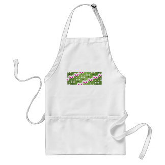 Cat Mouse Pattern green Adult Apron