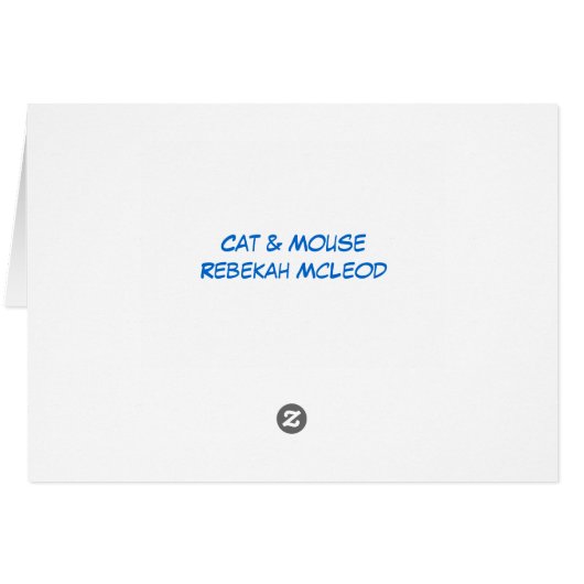 Cat & Mouse pattern grey (Back Horizontal)