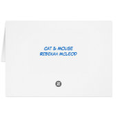 Cat & Mouse pattern grey Cards (Back Horizontal)