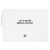 Cat Mouse Pattern Pink Cards (Back Horizontal)