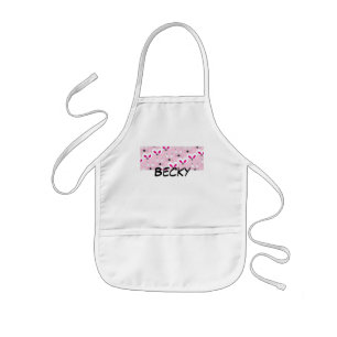 Cat Mouse Pattern Pink Kids' Apron