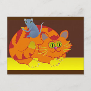 Cat & Mouse Postcard
