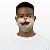 Cat Mouth Funny Nose Kitten Cats Lovers Face Adult Cloth Face Mask (Worn)