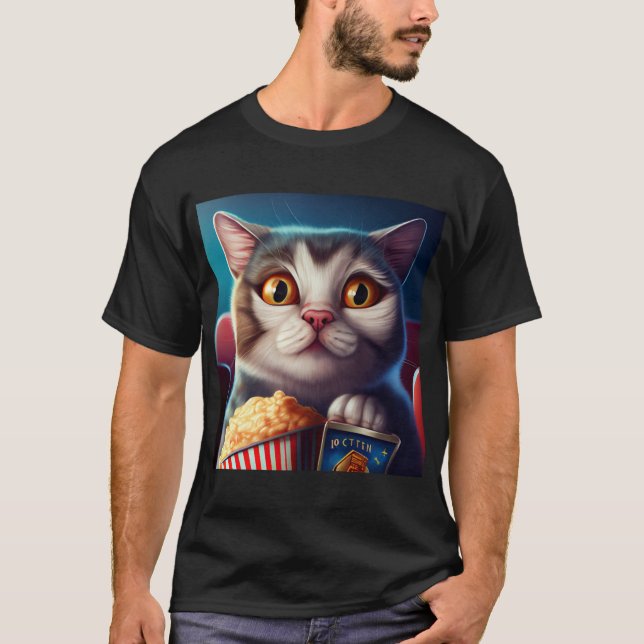 Cat Movie Throw  T-Shirt (Front)