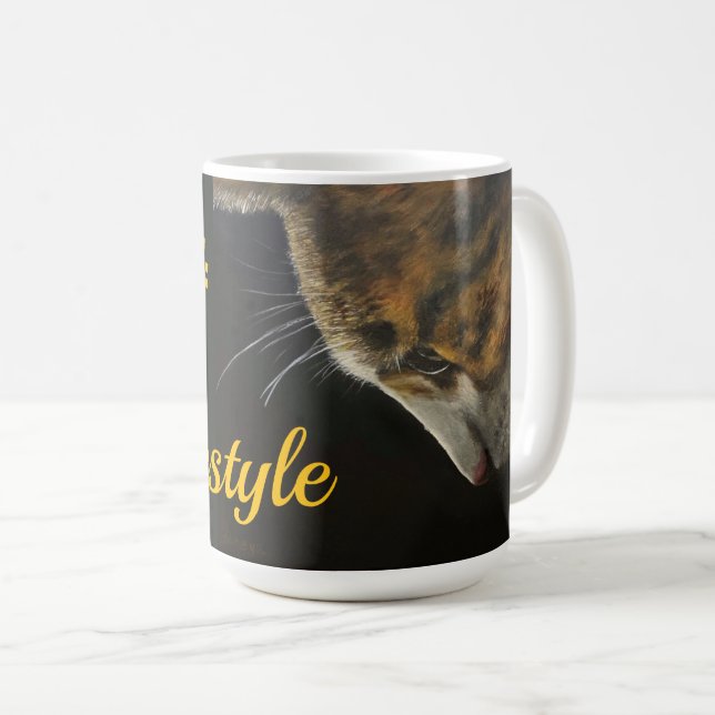 Cat mug catitude it's a lifestyle (Front Right)