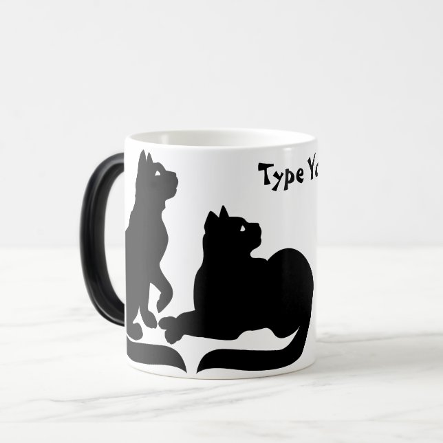 Cat Mug Coffee Cup Personalized Mug Cat Lover Cups (Front Left)