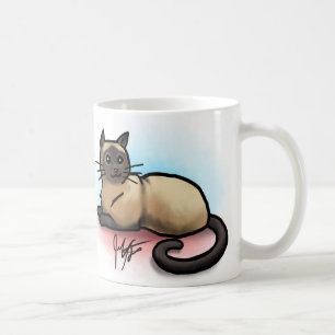 Cat Mug - Siamese Pattern