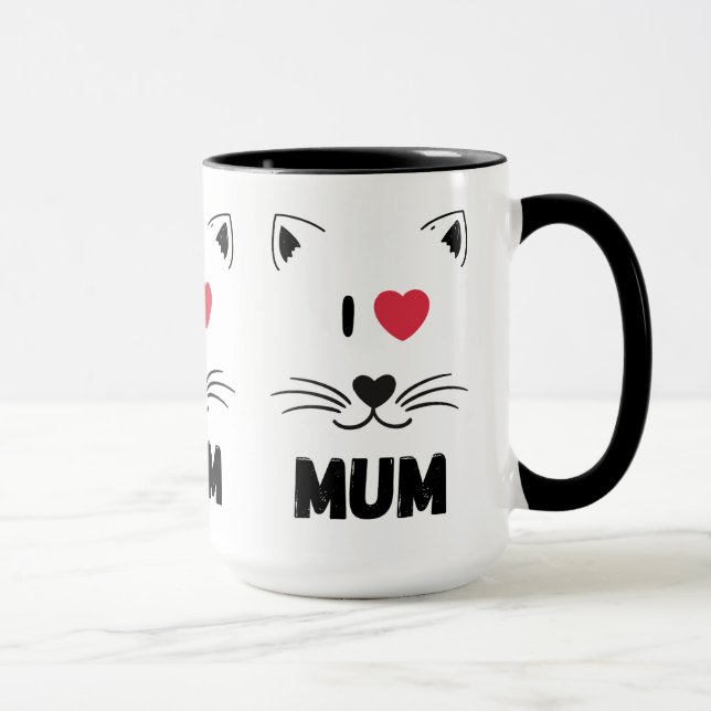 Cat mugs I love mum (Right)