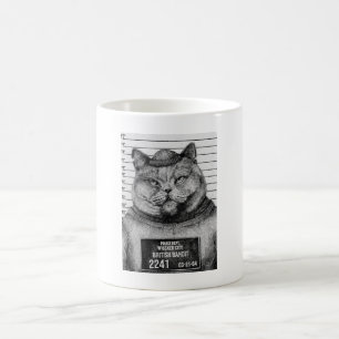 Cat mugshot coffee mug