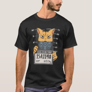 Cat Mugshot Feline Pet Owner Kitten Cat T-Shirt
