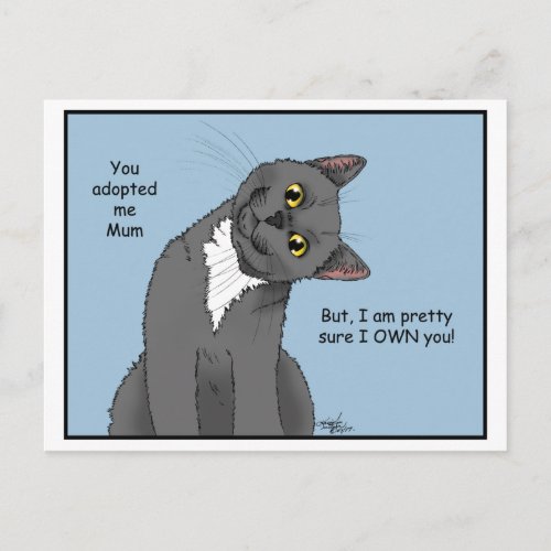 Cat Mum Adoption Postcard