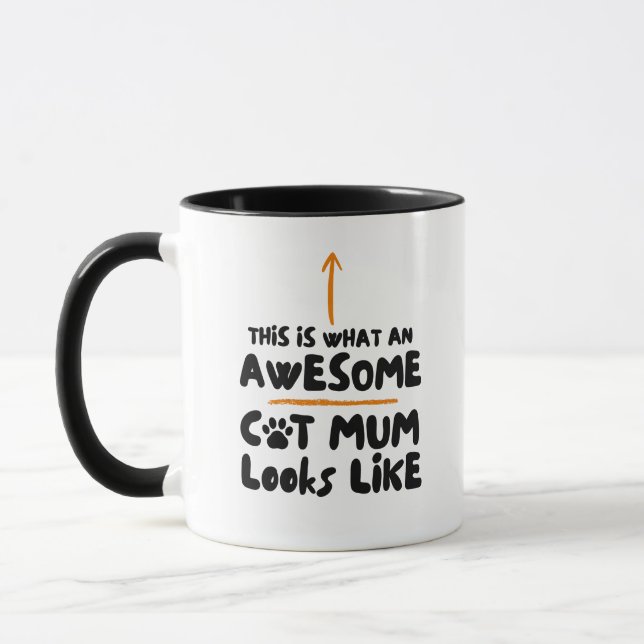 Cat Mum Mom Cat Lover Owner Mug (Left)